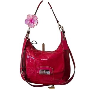 Coach Y2K Pink Kristen Patent Leather Two-way Hobo /Crossbody